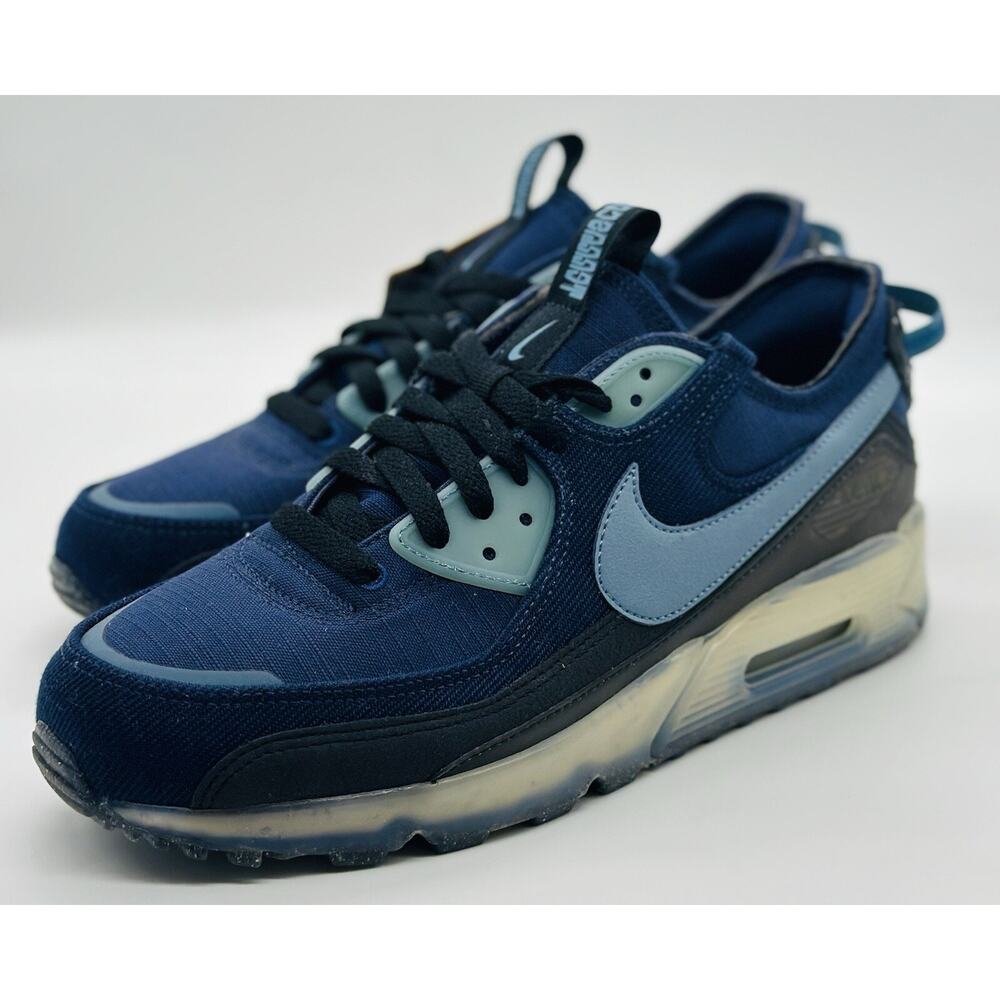 NEW Nike Air Max Terrascape 90 Midnight Navy Noise Aqua DV7413-400 Men's Sz 7.5